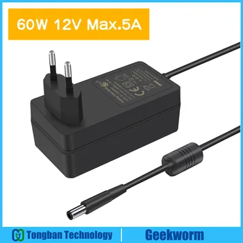 Geekworm 12 5А 60 W Адаптер за захранване|AC 100-240 В| DC 5,5*2,1 мм Конектор|за Raspberry Pi X735 V3.0/ X880/X832/Led ленти
